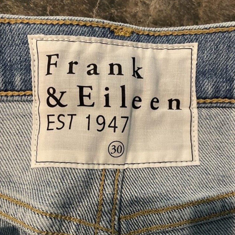 Frank & Eileen Monaghan Mom High Rise Button Fly Raw Hem Jeans Size 30 - Picture 7 of 12